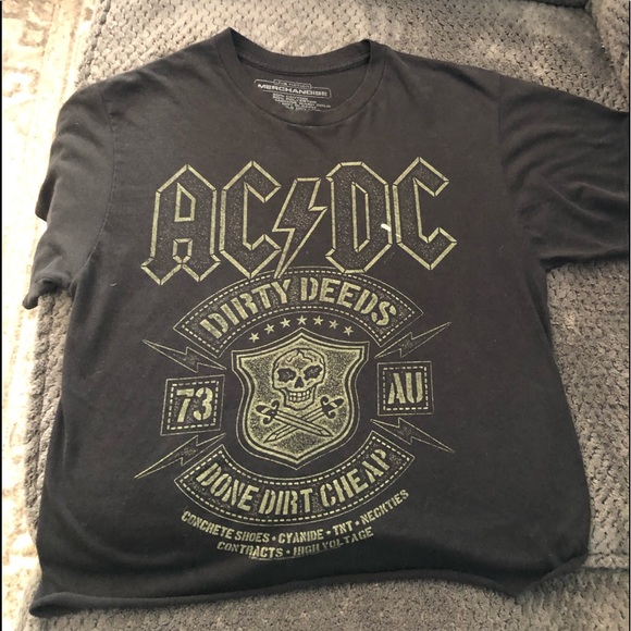 AC/DC Cropped Tee Shirt - Picture 3 of 6